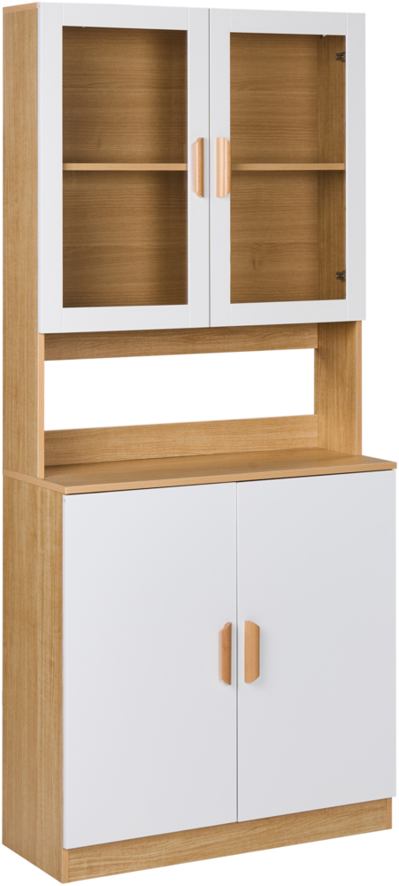 Vitrine mit Glastüren CYGNET 80 cm Weiß Bild 1