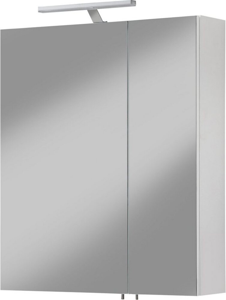 welltime Spiegelschrank Torino Breite 60 cm, 2-türig, LED-Beleuchtung, Schalter-/Steckdosenbox Bild 1