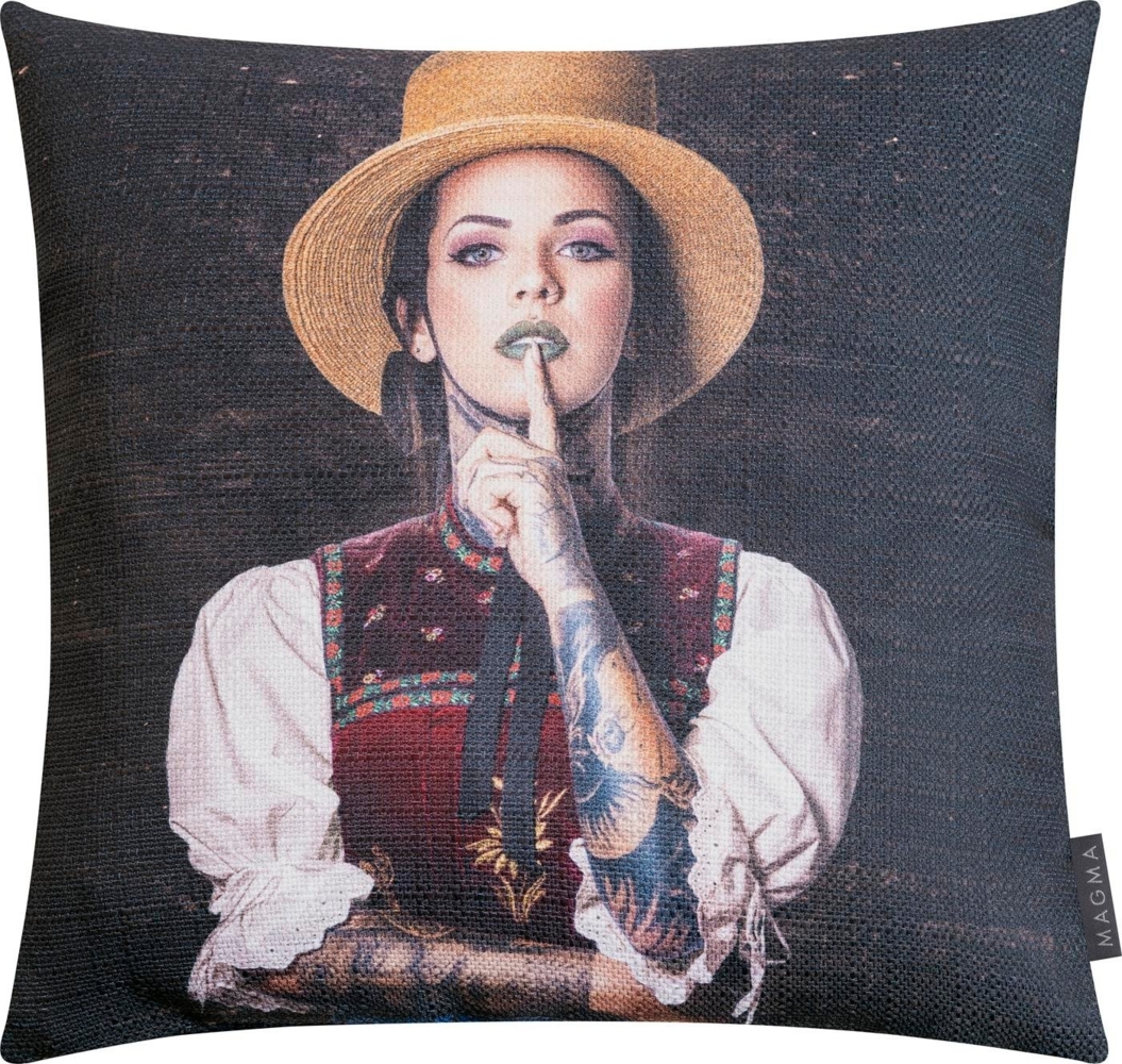 Magma Heimtex Kissenhülle Artwood Digitaldruck Verschiedene Motive Schwarzwald, (1 Stück), Vorderseite typisches Schwarzwald Motiv - Rückseite einfarbig samtig Bild 1