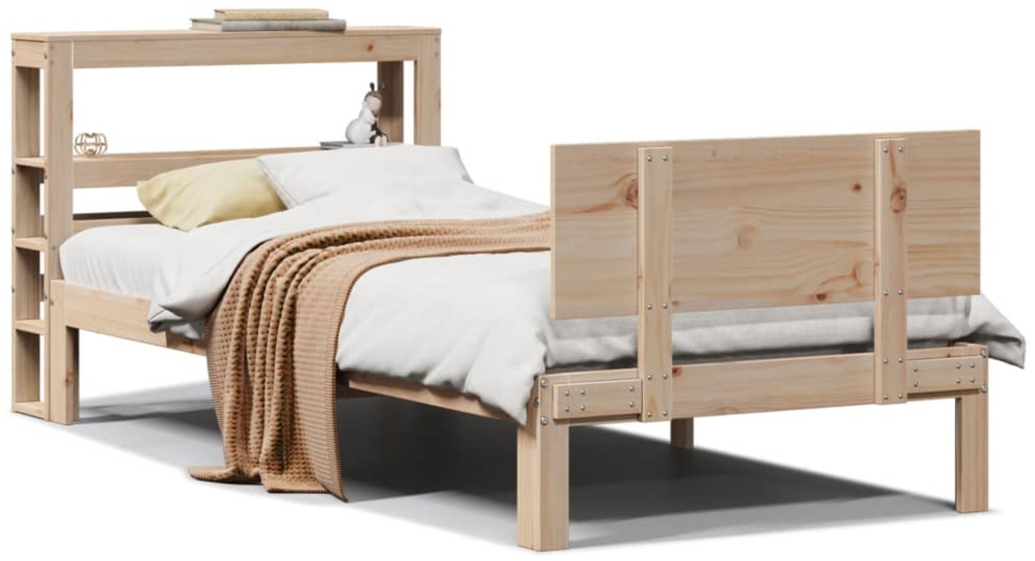 vidaXL Bettgestell mit Kopfteil ohne Matratze 90x200 cm 3306080 Bild 1