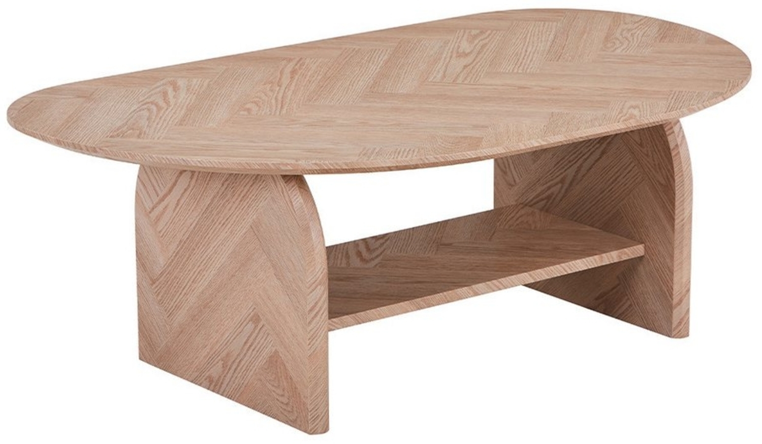 HOME DELUXE Couchtisch Oval LIARA Fishbone Oak LIARA Bild 1