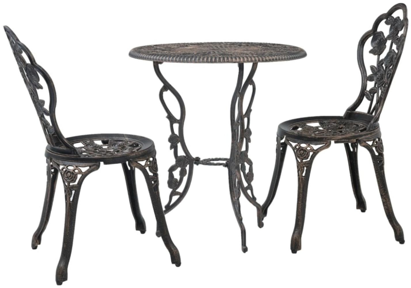 vidaXL 3-tlg. Bistro-Set Aluminiumguss 47858 Bild 1