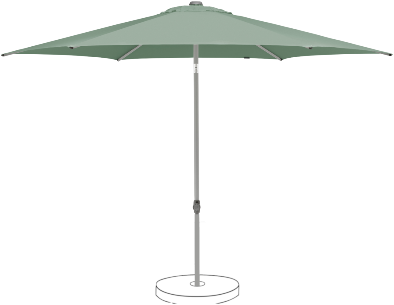 Suncomfort by Glatz Sonnenschirm / Mittelmastschirm "Pop Up 250", frost green, Ø 250cm Bild 1