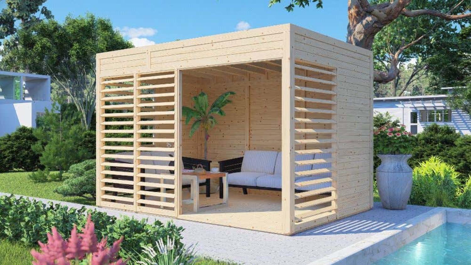 Alpholz Relax Pavillon Sally Gartenpavillon aus Holz Gartenhütte Gartenlaube Bild 1