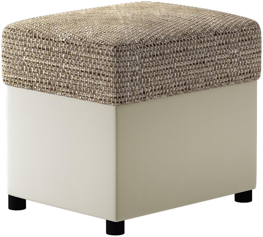 Pouf R2, Fußhocker, Beige Bild 1