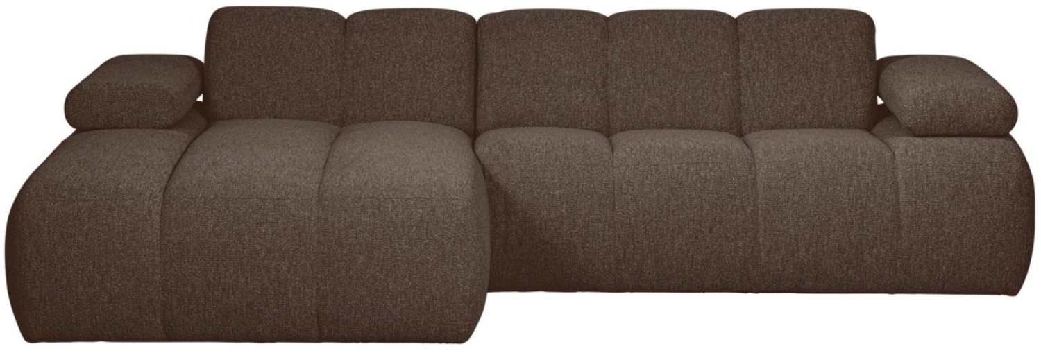 Chaiselongue Mojo aus Boucle-Stoff Links, Braun Bild 1