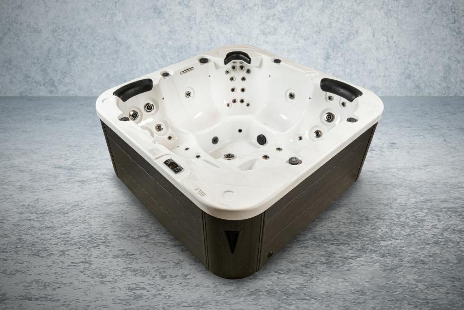 PureHaven American Outdoor-Whirlpool 215x215 cm 5 Personen Rücken- Gesäß- Nacken- & Fußreflexzonenmassage Filtersystem Wasserfall 1650 L Bild 1