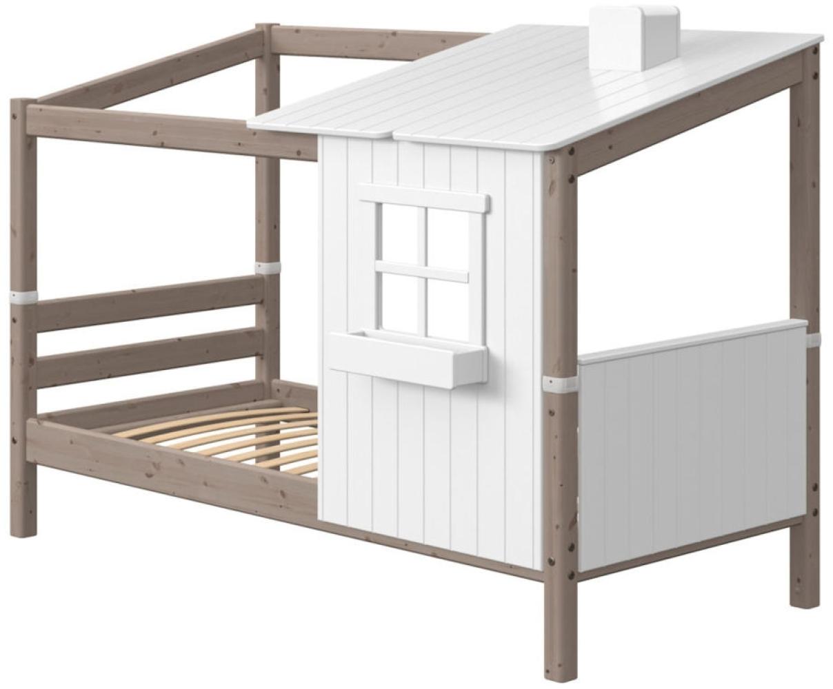 Flexa '1/2 Classic-Haus' Hausbett weiß/grau, 90x190 cm Bild 1