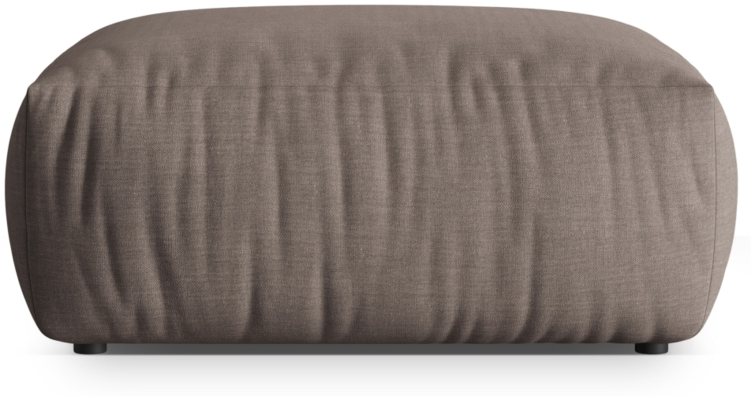 Micadoni Hocker Chris 1-Sitzer Strukturierter Stoff Warmes Grau Bild 1