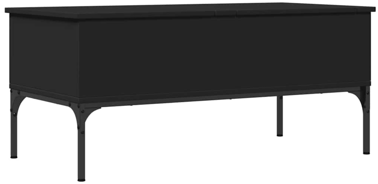 Couchtisch, Sofatisch Schwarz 100x50x45 cm Holzwerkstoff und Metall Bild 1