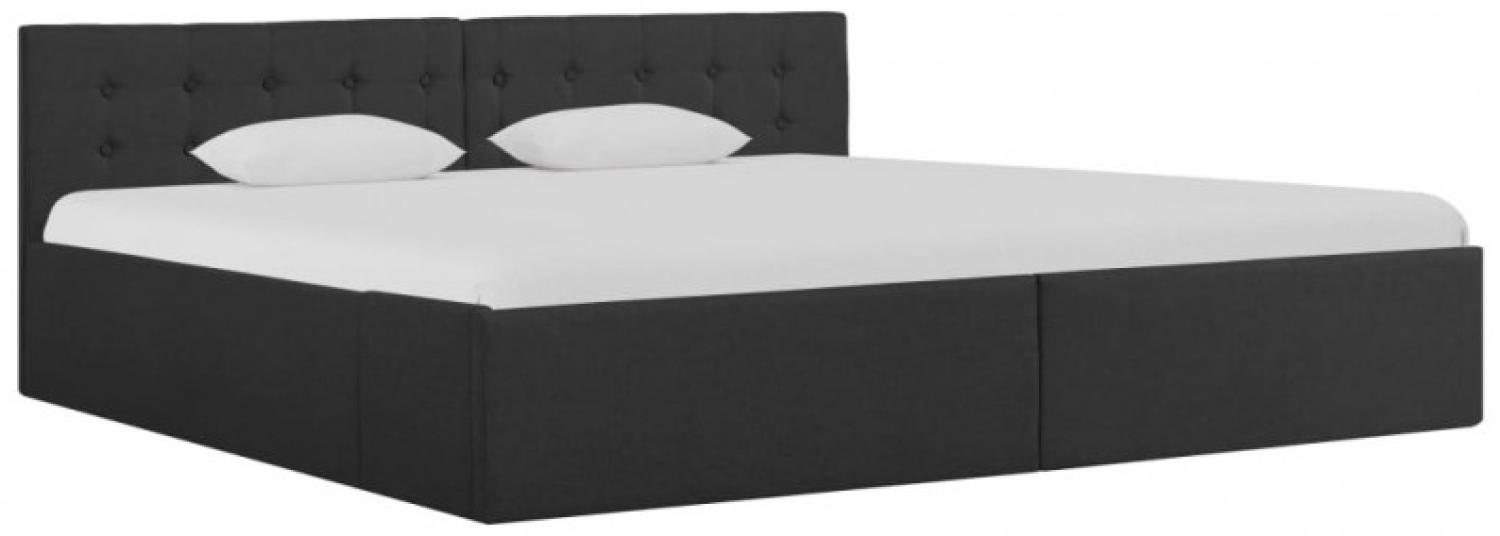 vidaXL Stauraumbett Hydraulisch Dunkelgrau Stoff 180×200 cm 285575 Bild 1