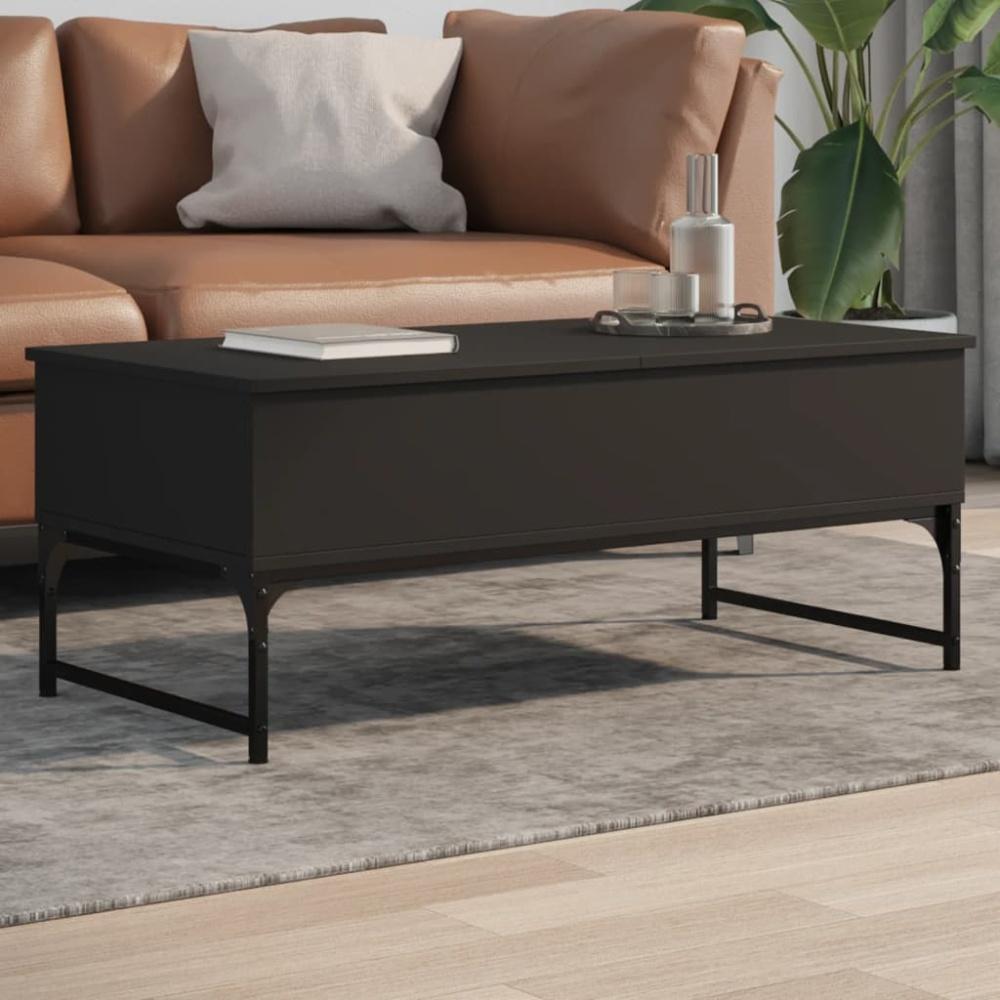 vidaXL Couchtisch Schwarz 100x50x40 cm Holzwerkstoff und Metall 845376 Bild 1