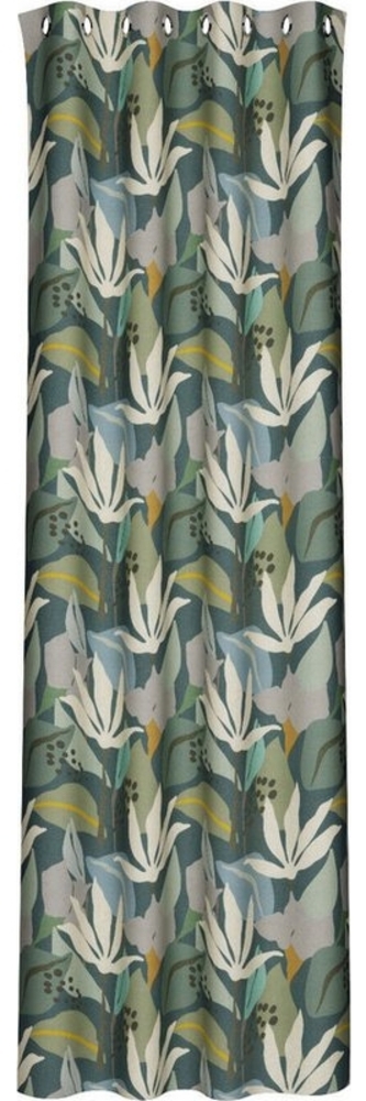 Clever-Kauf-24 Vorhang Ösenschal Jasper grün, BxH 140x245cm 6792-01, Ösen, halbtransparent Bild 1
