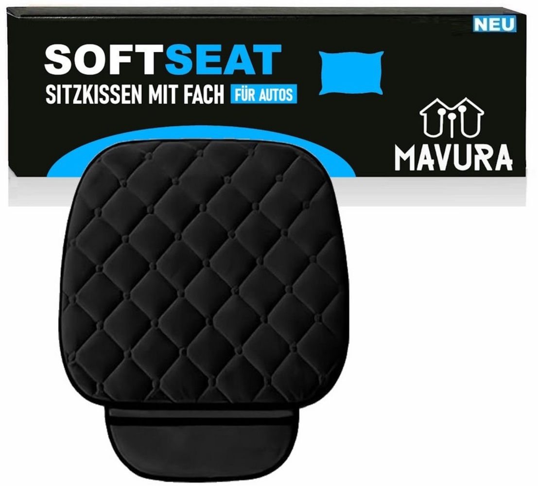 MAVURA Sitzkissen SOFTSEAT Sitzauflage Auto Kissen Rutschfestes Autositzkissen, Mit Aufbewahrungstasche Memory Foam Bild 1