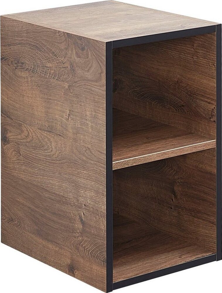 Saphir Unterschrank Quickset 374 Badschrank mit 2 offenen Fächern, Unterschrankregal Badezimmer-Regal, Eiche Ribbeck quer Nachbildung, 30 cm breit Bild 1