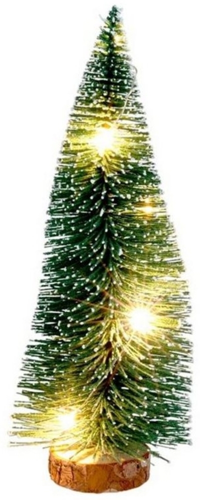 Deko Tannenbaum 21cm LED beschneit Weihnachtsbaum Weihnachtsdeko Tischdeko Baum Bild 1