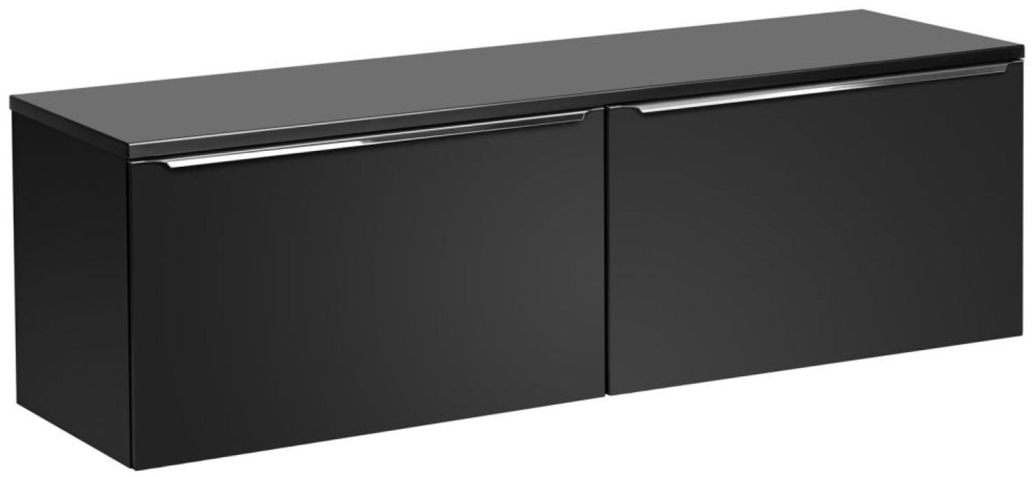 Waschtischunterschrank 4-tlg AKAN 160cm Schwarz matt Variante B inkl. Waschtisch Bild 1