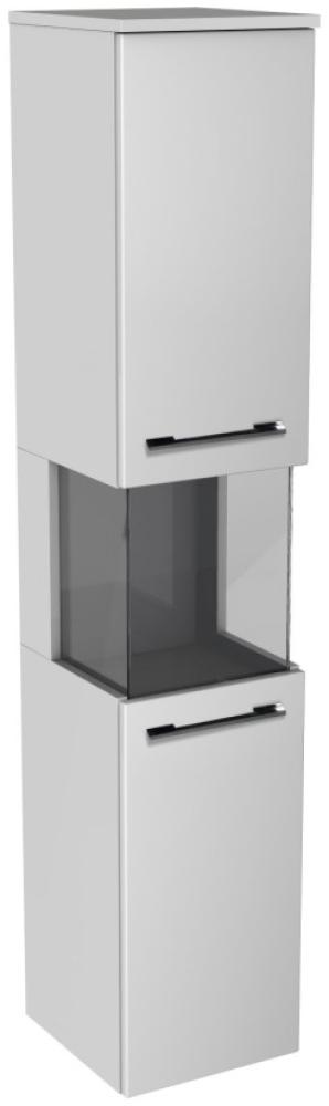 Lanzet Hochschrank Vitrine 30 cm, links, Weiß Bild 1