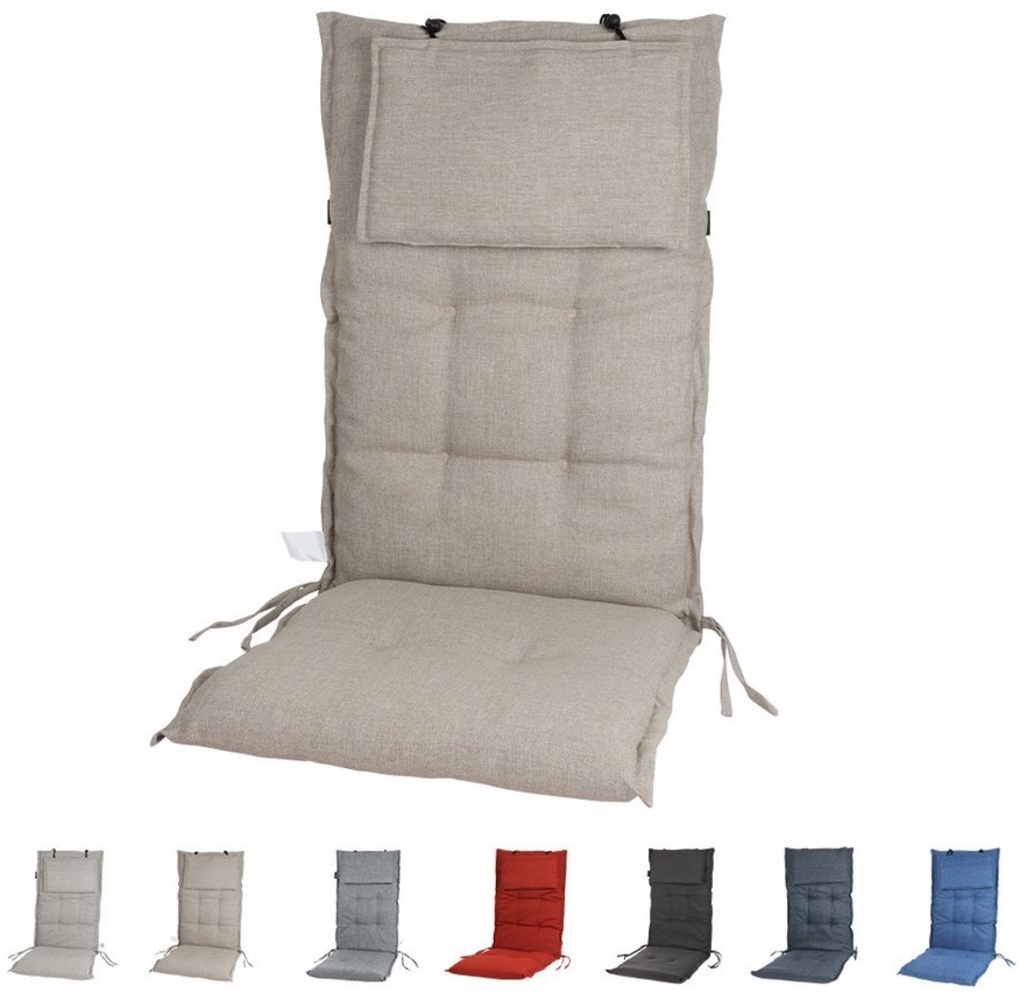 SLaaviinoo Hochlehnerauflage Gartenstuhlauflagen Hochlehner (120x50x6cm) Sitzkissen Outdoor, (4 St), wasserabweisender Stoff & UV-500h lichtecht Bild 1