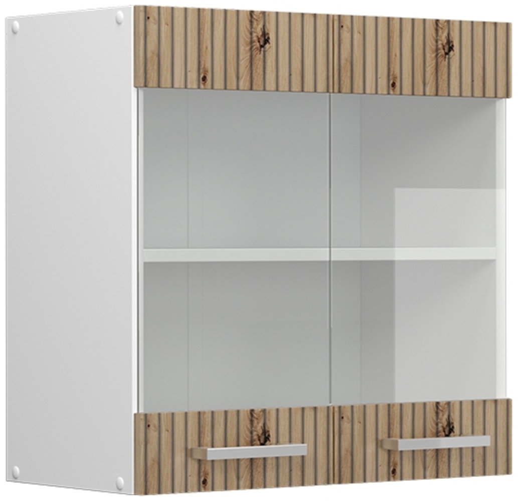 Küchenglasschrank R-Line Artisan-Eiche 60 cm Vicco Bild 1