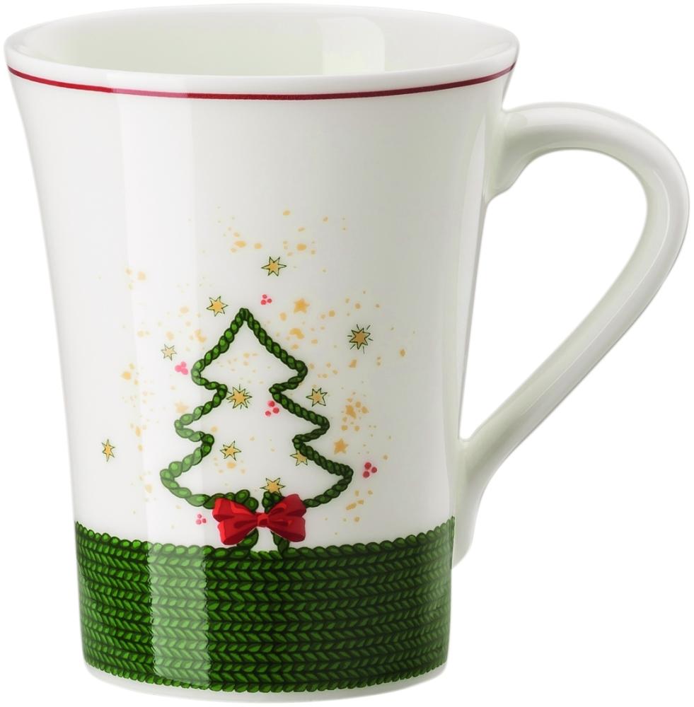 Hutschenreuther Nora Becher mit Henkel, Bone China, Weihnachtszeit Baum, 400 ml, 02048-726045-15505 Bild 1