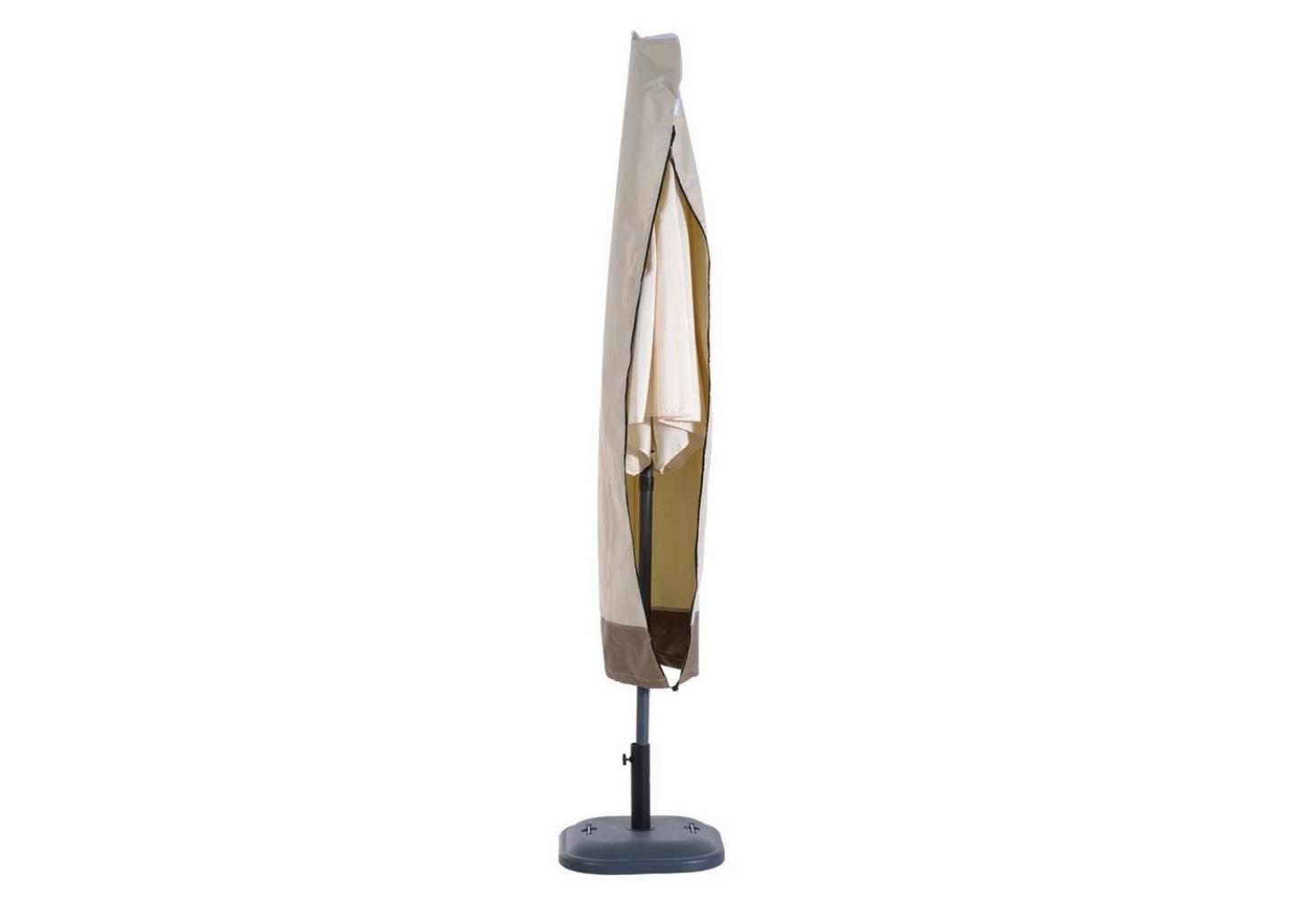 Outsunny Sonnenschirm-Schutzhülle Schutzhülle bis Ø300 cm Oxfordstoff Beige + Kaffee Ø50 x 190 cm (Abdeckung, 1-St, Schirmschutzhaube mit Reißverschluss), Beige + Kaffee Ø50 x 190 cm Bild 1