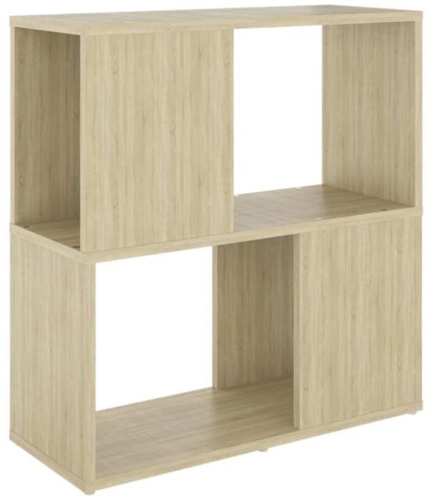 vidaXL Bücherregal Sonoma-Eiche 60 x 24 x 63 cm Spanplatte Bild 1