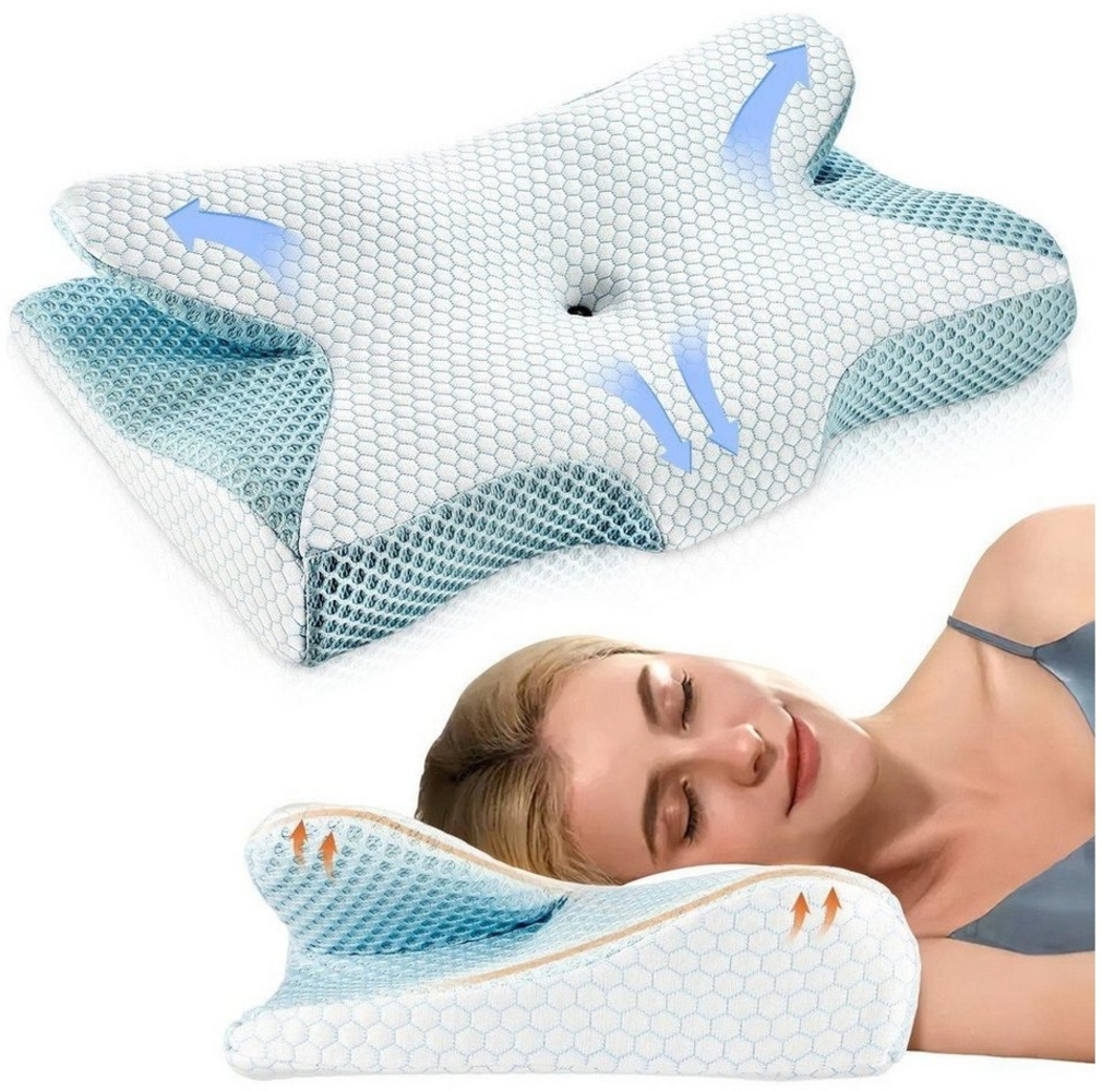 OULENBIYAR Kopfkissen Memory Foam Kissen Kopfkissen ergonomisches Seitenschläferkissen, Seiten, Rücken, Bauchschläfer, Nackenkissen für Seiten, Rücken & Bauchschläfer, Antischnarch-Kissen Bild 1