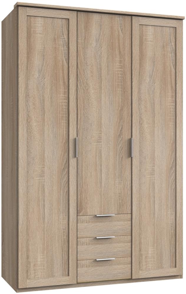 Drehtürenschrank >NADJA< (BxH: 135x208 cm) in EICHE SAEGERAU-NACHBILDUNG Bild 1