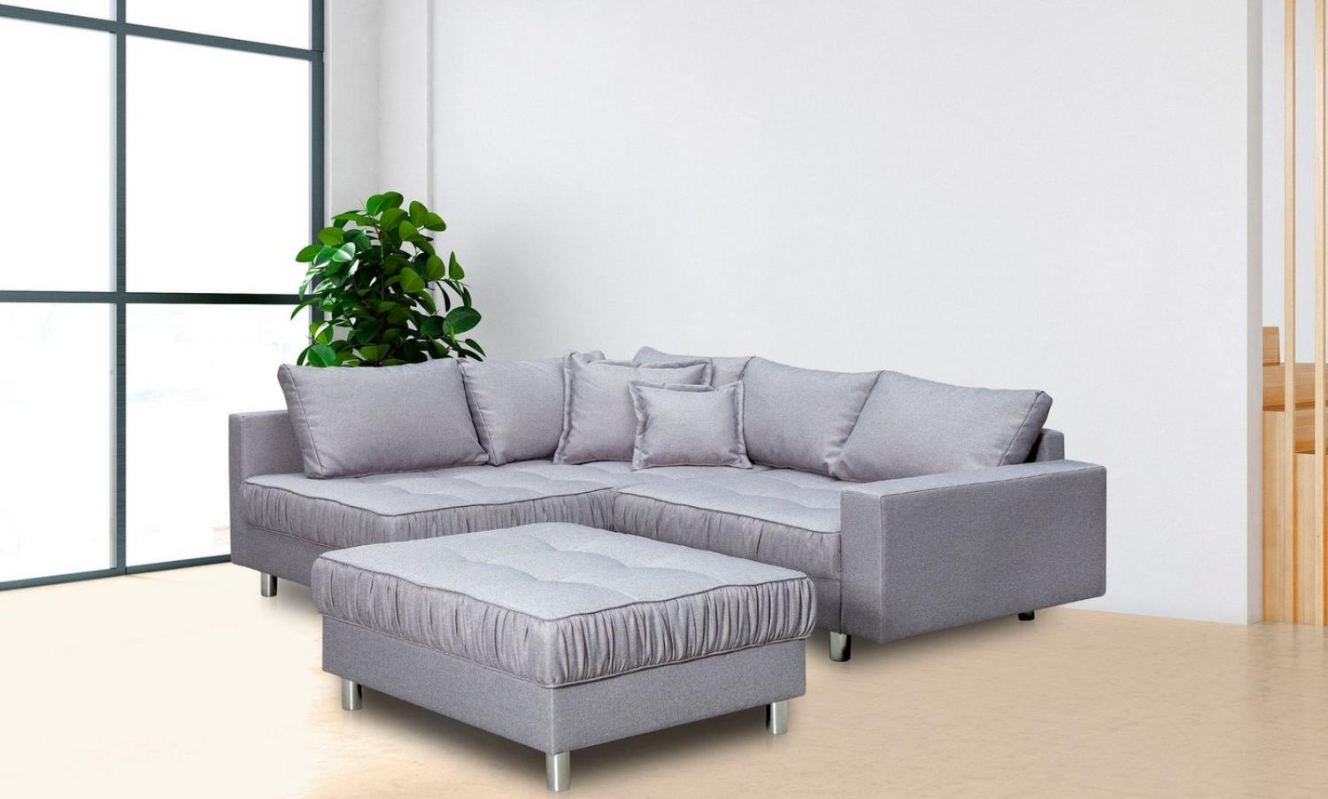 COLLECTION AB Ecksofa Cannes L-Form, mit Hocker, inkl. Schlaffunktion Bild 1