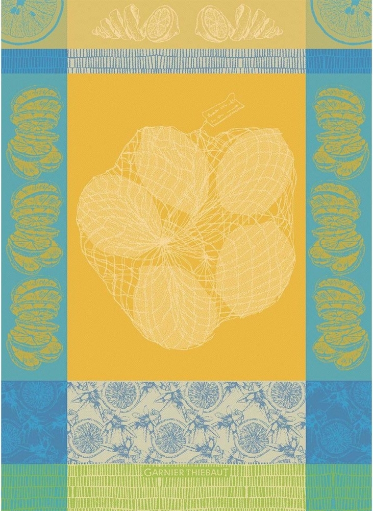 Garnier-Thiebaut Geschirrtuch Filet De Citrons Soleil 56x77 Cm 100% Gekämmte Baumwolle Bild 1