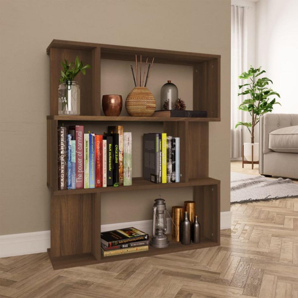 vidaXL Bücherregal/Raumteiler Braun Eiche 80x24x96 cm Holzwerkstoff 815245 Bild 1