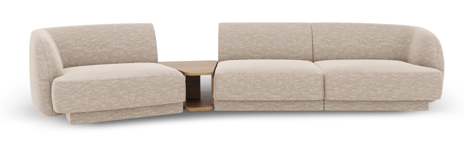 Micadoni Modulares Sofa Miley 3-Sitzer Links Chenille Eden Beige Bild 1