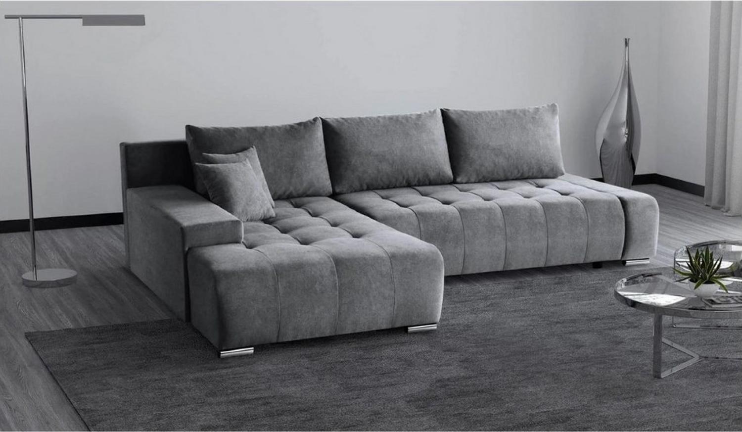 Beautysofa Ecksofa DRACO mit Schlaffunktion, mit Bettkasten, Ecke mit Einfügung Bild 1