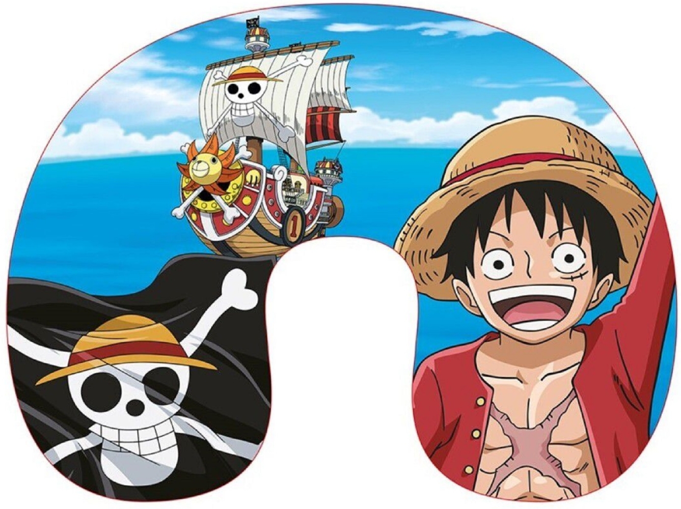 One Piece Reisekopfkissen für Kinder Aufblasbares Kissen 100% Polyester Bild 1