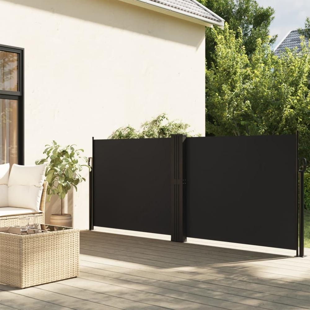 vidaXL Seitenmarkise Ausziehbar Schwarz 140x1000 cm 4004714 Bild 1