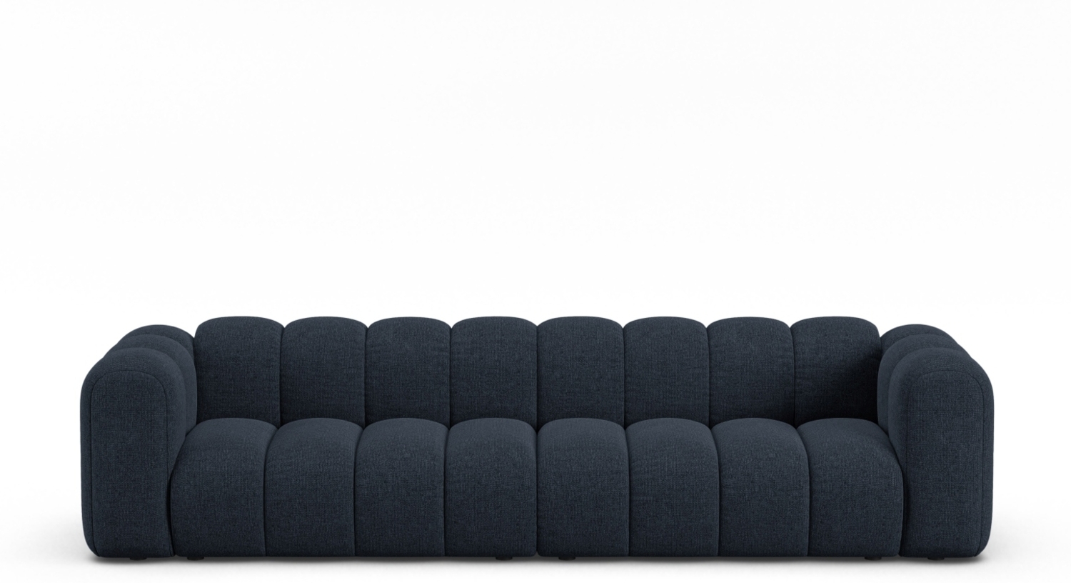 Micadoni Modulares Sofa Lupine 4-Sitzer Chenille Eden Marineblau Bild 1