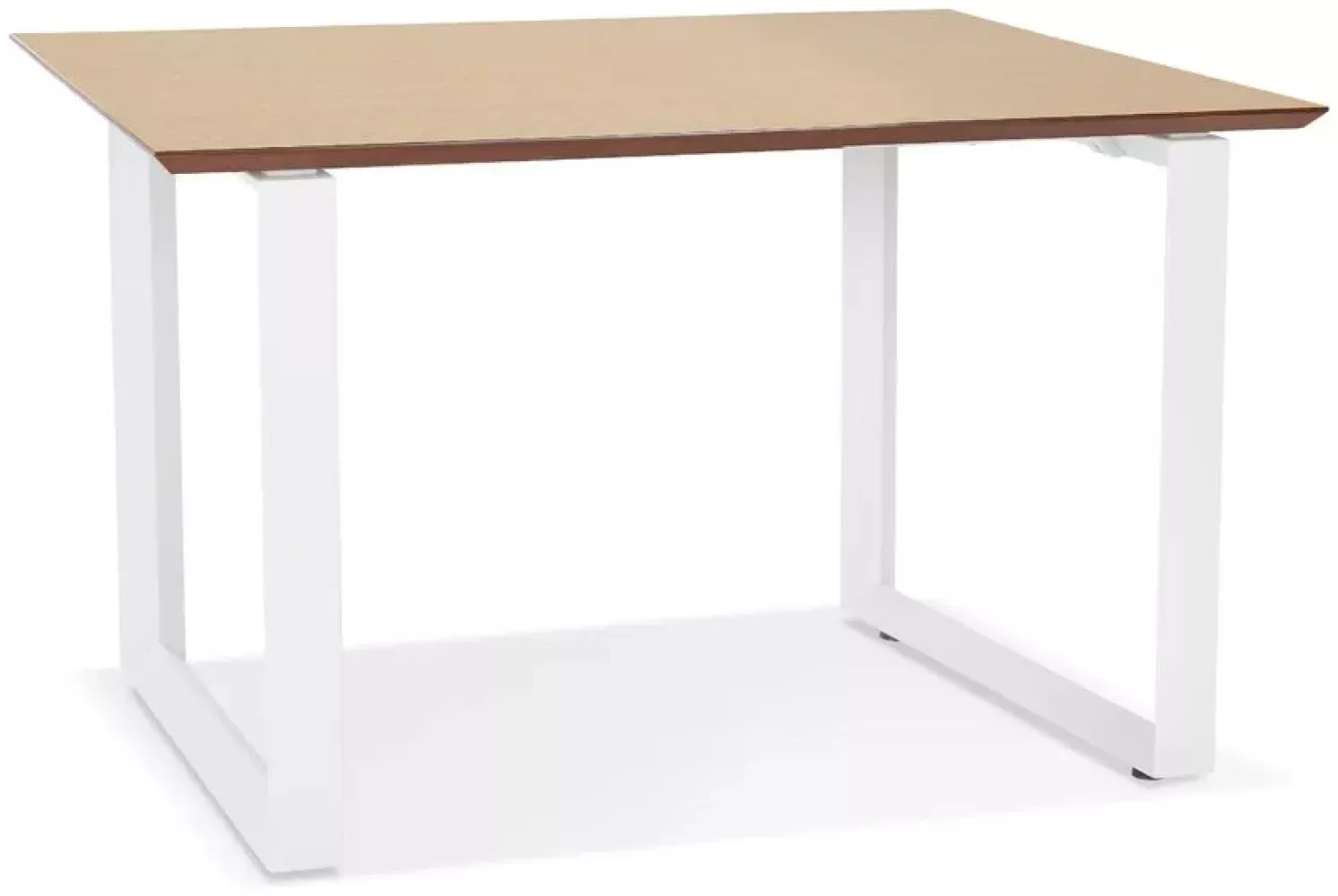 Kokoon Design Schreibtisch Clemence Holz Natur und Weiß 130 cm Bild 1