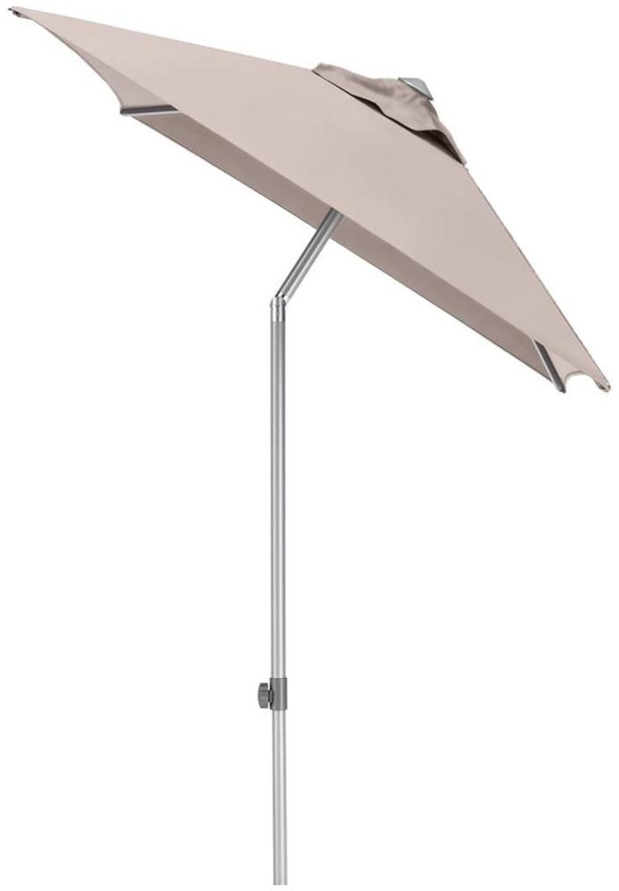 EASY PUSH Stockschirm, 150cm x 210 cm, UPF 50+, mit PU-Beschichtung silber / taupe Bild 1