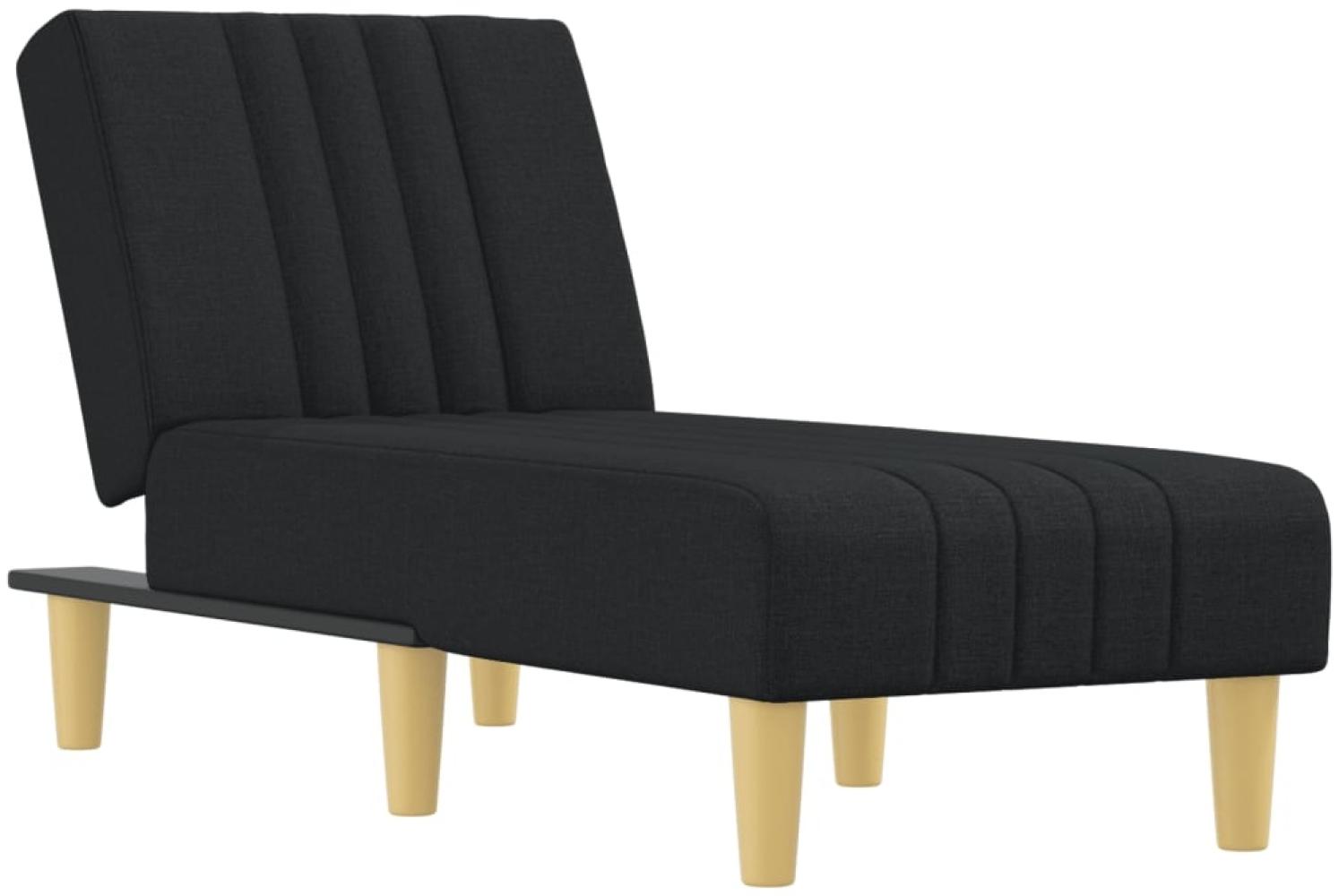 vidaXL Chaiselongue Schwarz Stoff 352824 Bild 1
