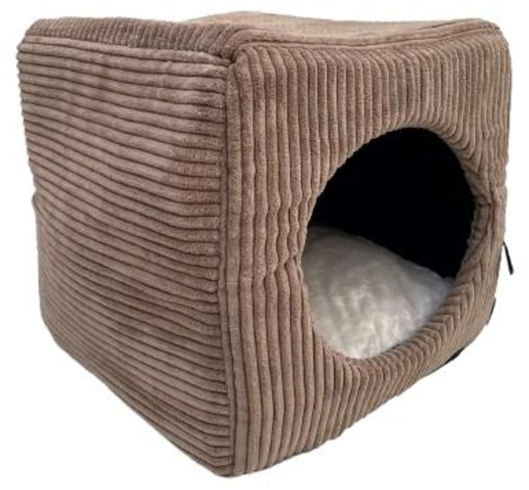 Lebon Katzenhöhle Cubo 40 x 40 cm braun Bild 1