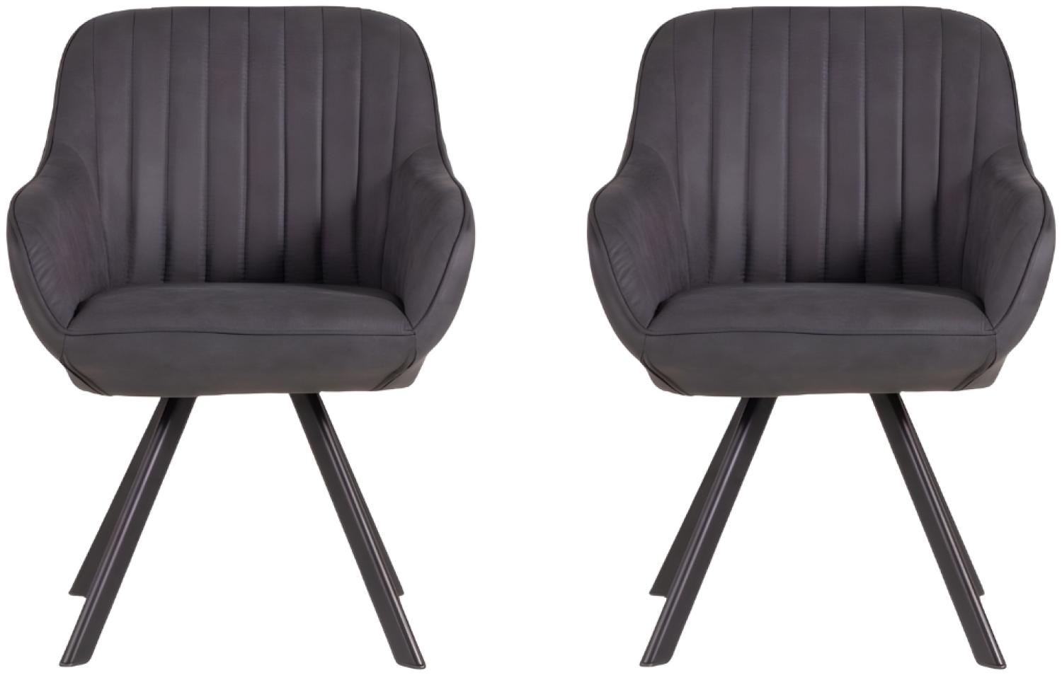 Homexperts 'Carlo' 2x Polsterstuhl, schwarz Bild 1