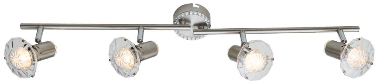 LED Deckenleuchte, Kristalle, Spots verstellbar, L 70 cm Bild 1