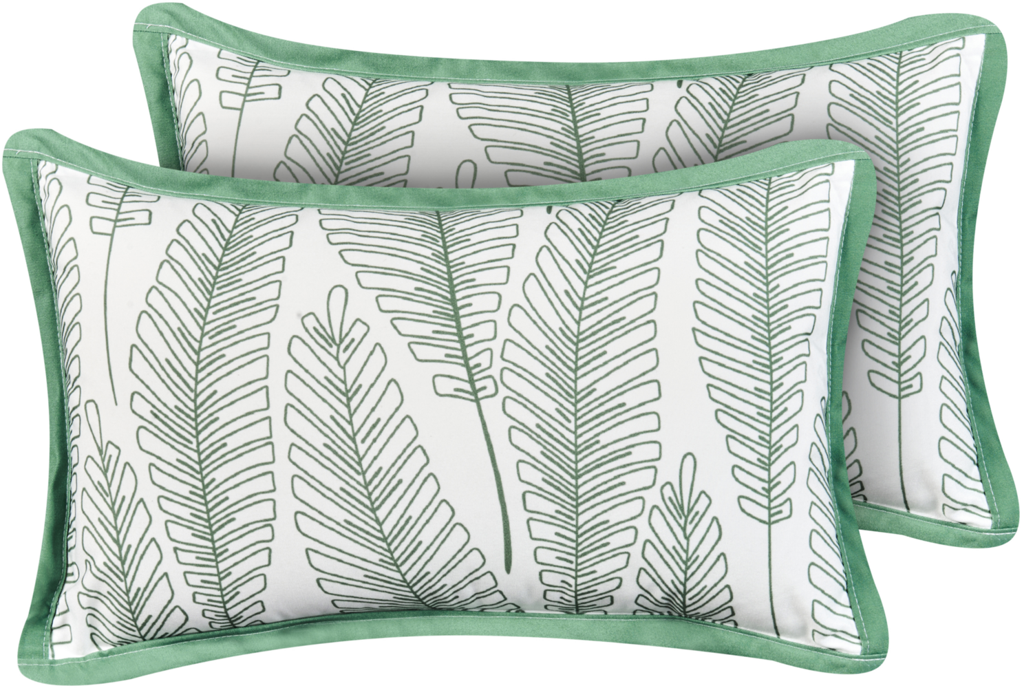 Gartenkissen 2er Set MEADOW Pflanzenmuster 30 x 50 cm Grün Bild 1