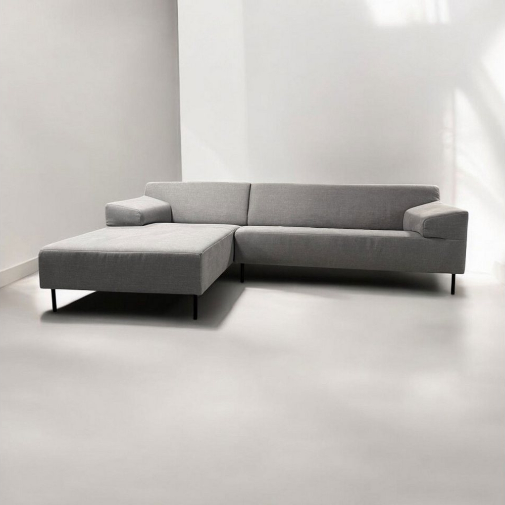 freistil ROLF BENZ Ecksofa ROLF BENZ Ecksofa Freistil 180 links Stoff grau 260 cm Bild 1