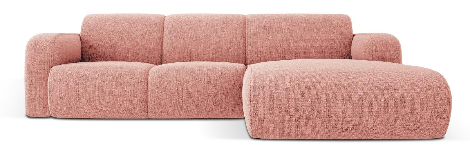 Micadoni Boucle Ecksofa Molino 4-Sitzer Rechts Chenille Rosa Bild 1