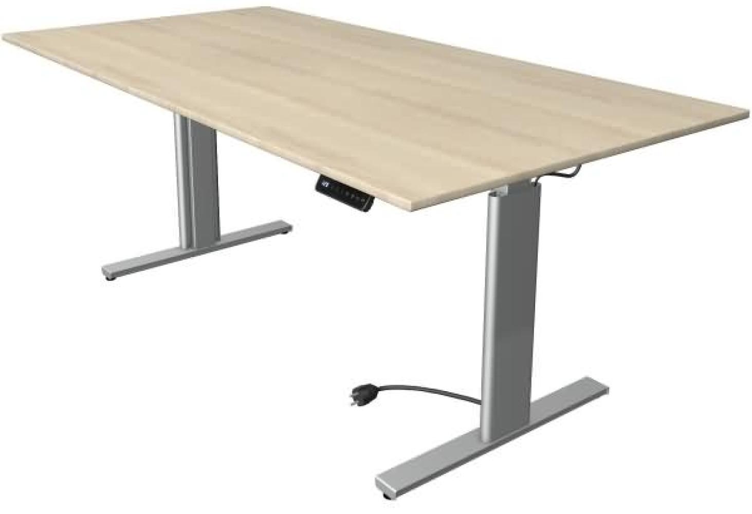 Kerkmann Schreibtisch Sitz-Stehtisch Move 3 silber 200x100x74-120cm elektr. höhenverstellbar ahorn Bild 1