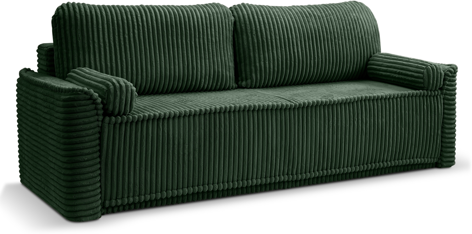 Schlafsofa (B/H/T: 225x96x93 cm) in Smaragdgrün Bild 1