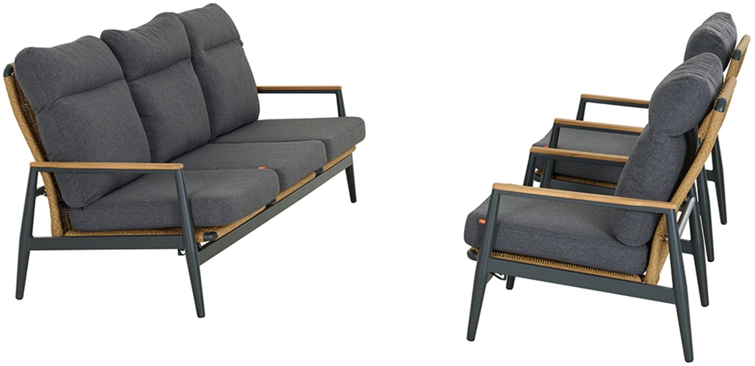 Lounge-Set Roma , Aluminium , Grau , 0 x 0 x 0 cm Bild 1