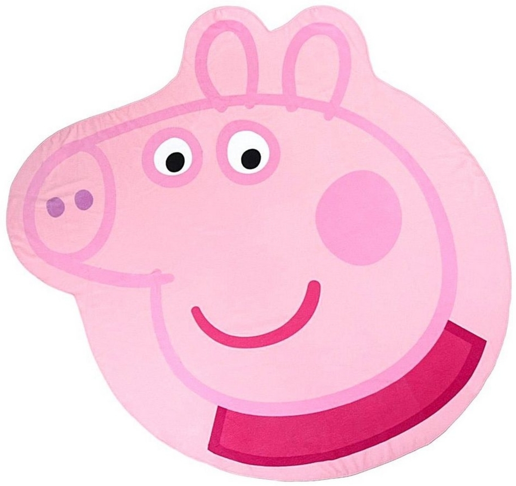 Peppa Pig Strandtuch Peppa Wutz, Mikrofaser, Kinder Form Badetuch 130 cm Bild 1